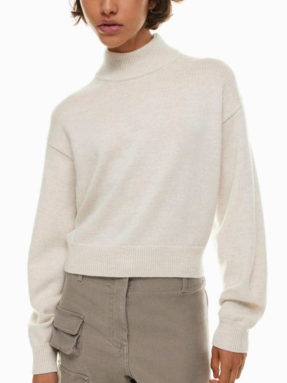 Aritzia Wilfred Free Wool Cotton Harper Sweater Size XS Oversized minimalist